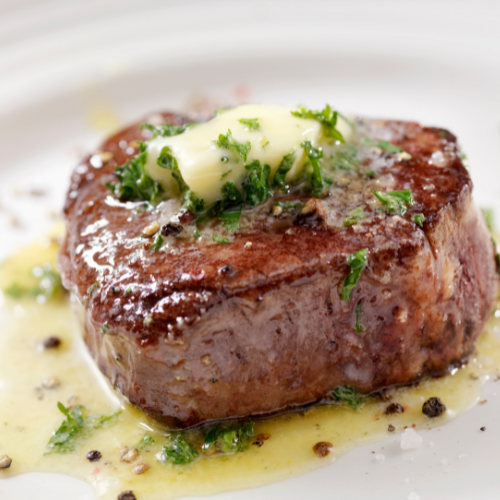 Classic Rib Eye Steak with Garlic Butter